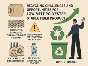 Recycling Challenges and Opportunities for Low-Melt Polyester Staple Fiber Products